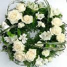 Coronita funerara 20 flori albe